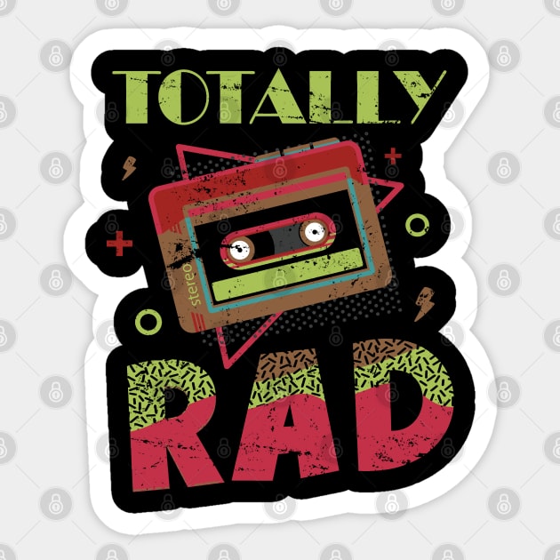 Totally rad retro cassette tape Sticker by artsytee